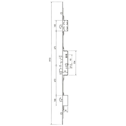 Cego Surelock Latch Deadbolt 2 hooks 2 Rollers Double Spindle Multipoint Door Lock - Image 2