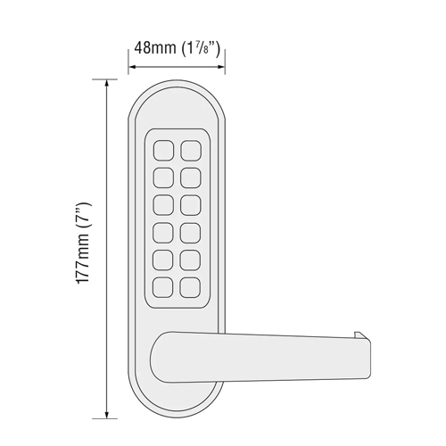 Codelocks CL500 & CL505 Marine Front and Back Plates (LEAD TIME: 2-3 DAYS) - Image 8