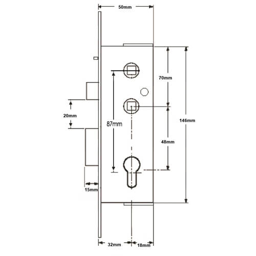 ABT Gibbons Monalock Copy Gearbox With Snib For Aluminium Doors - Lift Lever or Double Spindle - Image 2