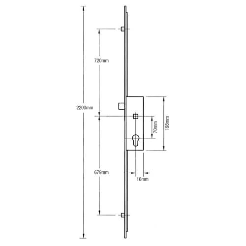 GU Ferco Latch 2 Rollers Multipoint Door Lock - Image 2