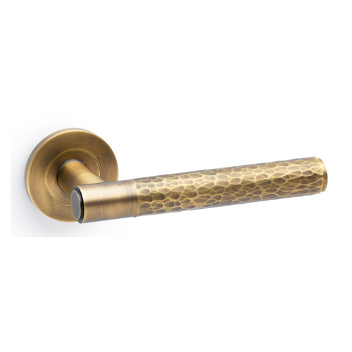 Alexander & Wilks AW223IB Spitfire Hammered Lever On Round Rose (LEAD TIME: 2-3 DAYS)