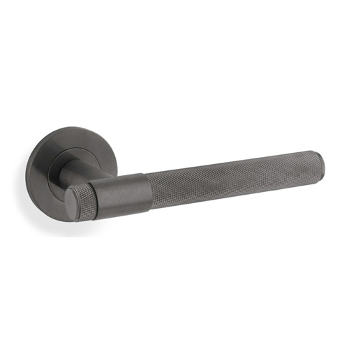 Alexander & Wilks AW240DBZPVD Knurled Kingstone Lever On Round Rose (LEAD TIME: 2-3 DAYS)