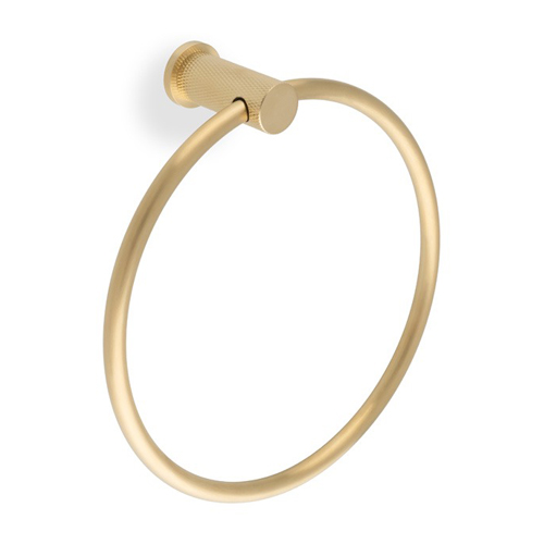 Alexander & Wilks AW451SBPVD Brunel Diamond Knurled Towel Ring (LEAD TIME: 2-3 DAYS)