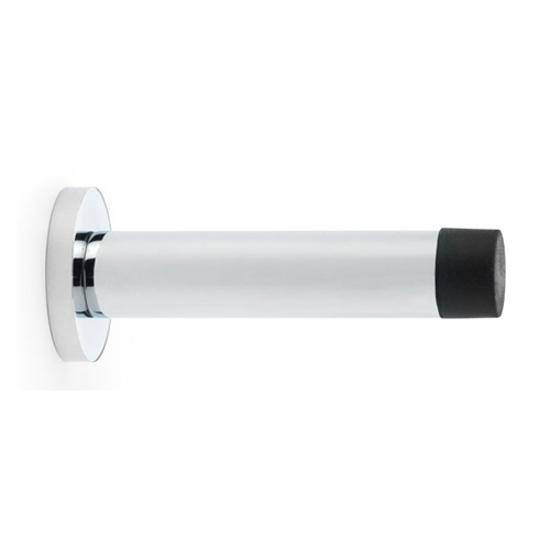 Alexander & Wilks AW616PC Cylinder Projection Door Stop On Rose - Polished Chrome (LEAD TIME: 2-3 DAYS)