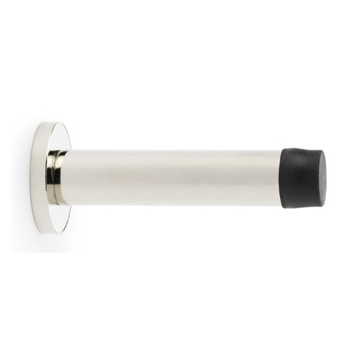 Alexander & Wilks AW616PN Cylinder Projection Door Stop On Rose - Polished Nickel (LEAD TIME: 2-3 DAYS)