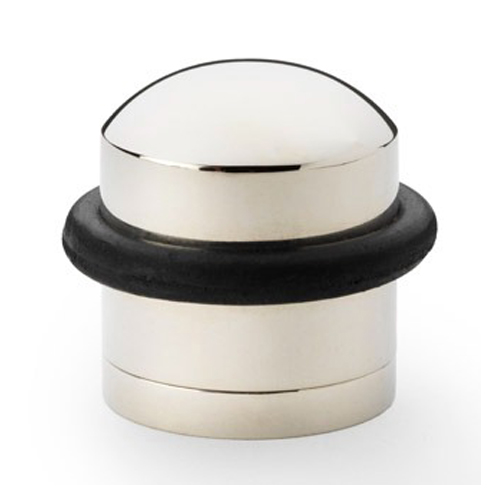 Alexander & Wilks AW638PN Dome Top Floor Mounted Door Stop - Polished Nickel (LEAD TIME: 2-3 DAYS)