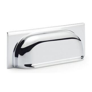Alexander & Wilks AW905PC Quantock Cup Pull Handle - Polished Chrome Centers 96mm (LEAD TIME: 2-3 DAYS)