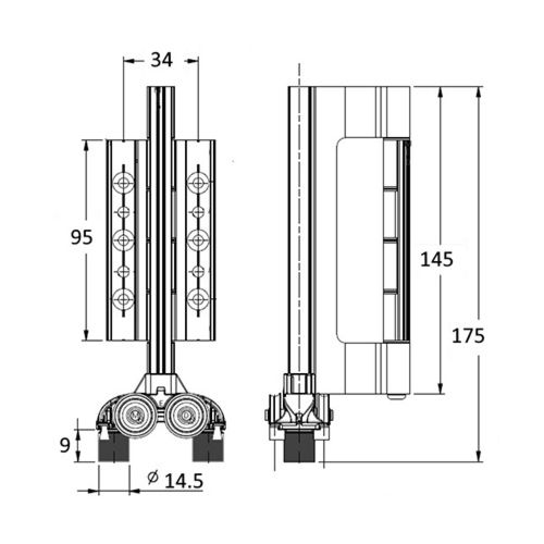 Clearspan for Smart Visofold 1000 Bi-Fold Doors Bottom Roller - Image 2