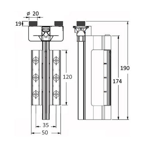 Clearspan for System AF70 Bi-Fold Doors Top Guide - Image 2