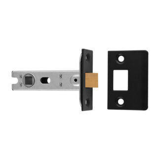 Eurospec BTL30MB 76mm CE B/T Tubular Mortice Latch Square - Matt Black (LEAD TIME: 2-3 DAYS)