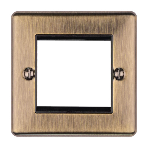 Eurolite EN2MODABB 2-Gang Module Frame Enhance Range - Antique Brass (LEAD TIME: 2-3 DAYS)