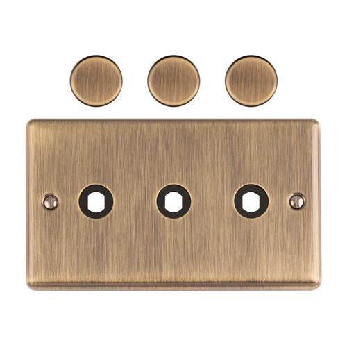 Eurolite EN3DIMABB Dimmer Switch Plate-Antique Brass-3-Gang (LEAD TIME: 2-3 DAYS)