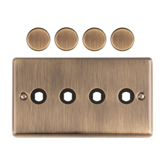 Eurolite EN4DIMABB Dimmer Switch Plate - Antique Brass 4-Gang (LEAD TIME: 2-3 DAYS)
