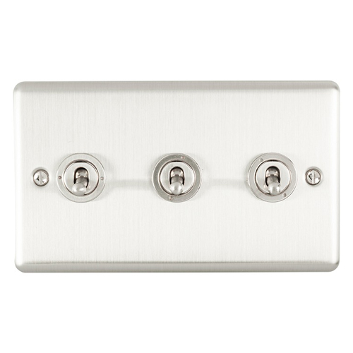 Eurolite ENT3SWSS 3-Gang Toggle Switch (LEAD TIME: 2-3 DAYS)