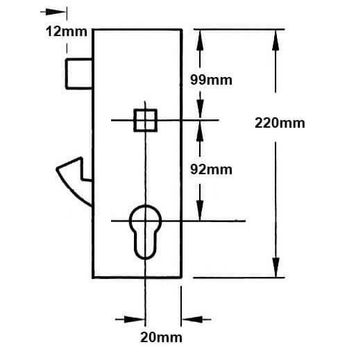 ERA Hookbolt Genuine Multipoint Gearbox - Lift Lever or Split Spindle - Image 2