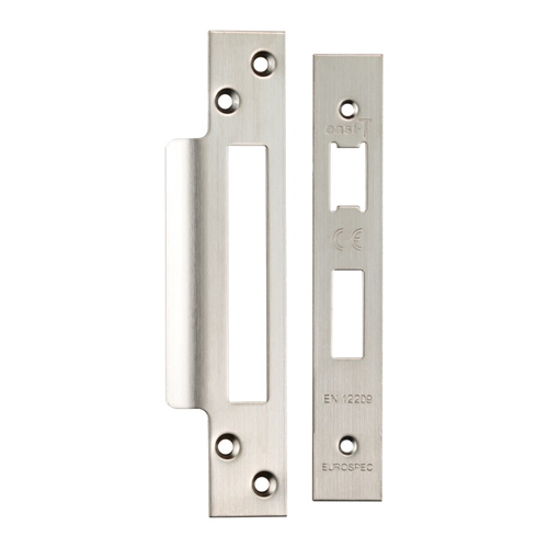 Eurospec FSF5004SSS Easi-T Forend Strike and Fixing Pack - Satin Stainless Steel Square Forend (LEAD TIME: 2-3 DAYS)