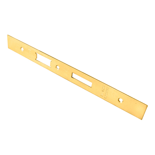 Eurospec FSF5017PVD Forend Strike & Fixing Pack To Suit Din Euro Sash/Bathroom Lock - PVD Square Forend (LEAD TIME: 2-3 DAYS)