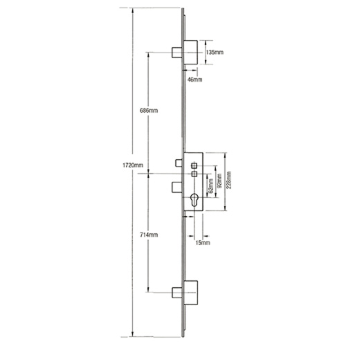Fullex Auto Latch 3 Deadbolts Multipoint Door Lock - Image 2