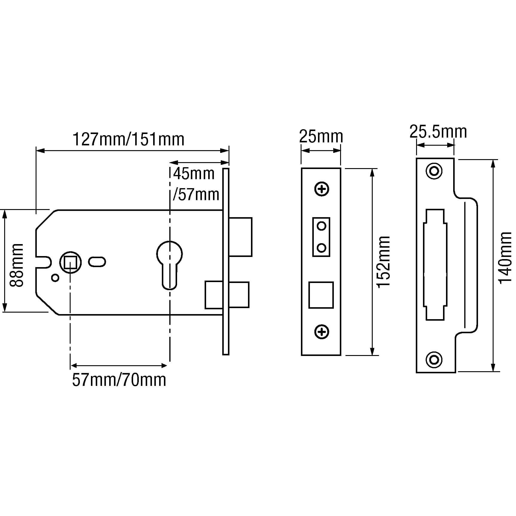 Imperial G7011/G7012 Horizontal Euro Mortice Sashlock - Image 2