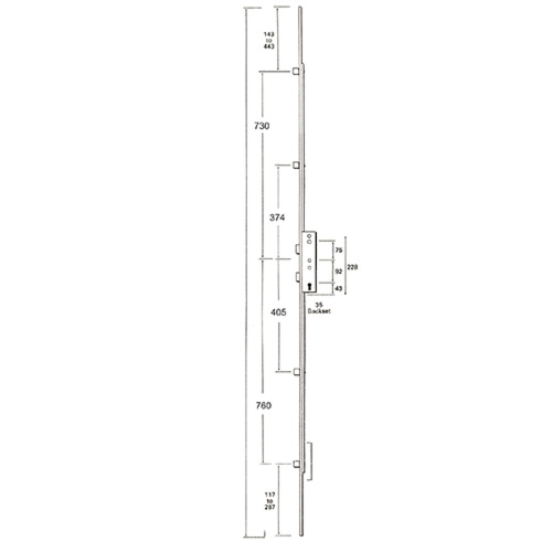 Lockmaster Latch Deadbolt 4 Rollers Lift Lever or Double Spindle Multipoint Door Lock - Image 4