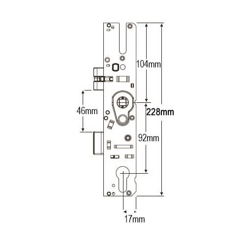 Maco GTS Copy Gearbox - Lift Lever - Serrated Latch Reversal Button - Image 2