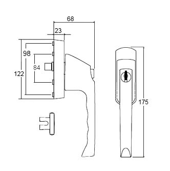 VERSA Locking Locking Window Blade/Fork Handle - Image 4