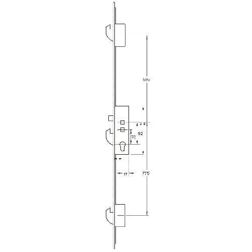 Fix Asgard 7026 Latch 3 Hooks Double Spindle Multipoint Door Lock - Option 3 - Image 2
