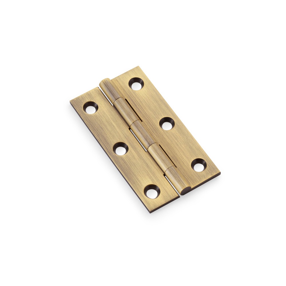 Alexander & Wilks AW075-CH-AB Solid Brass Butt Hinge - Antique Brass 3" (LEAD TIME: 2-3 DAYS)