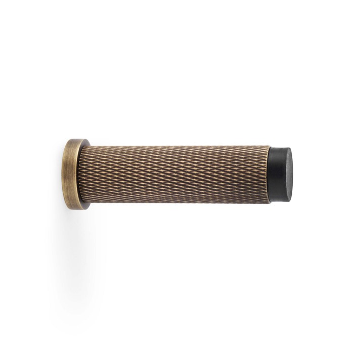 Alexander & Wilks AW600-75-AB Brunel Knurled Door Stop - Antique Brass (LEAD TIME: 2-3 DAYS)