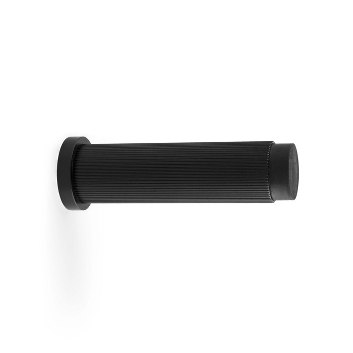 Alexander & Wilks AW602-75-BL Reeded Projection Door Stop Black (LEAD TIME: 2-3 DAYS)