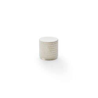 Alexander & Wilks AW800-20-SN Brunel Knurled Cylinder Cupboard Knob - Satin Nickel 20mm (LEAD TIME: 2-3 DAYS)