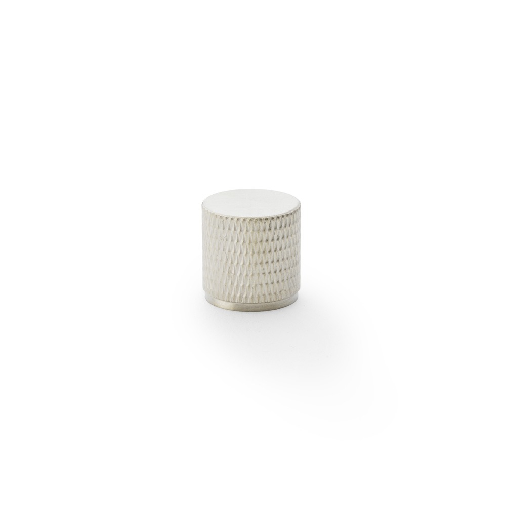 Alexander & Wilks AW800-20-SN Brunel Knurled Cylinder Cupboard Knob - Satin Nickel 20mm (LEAD TIME: 2-3 DAYS)