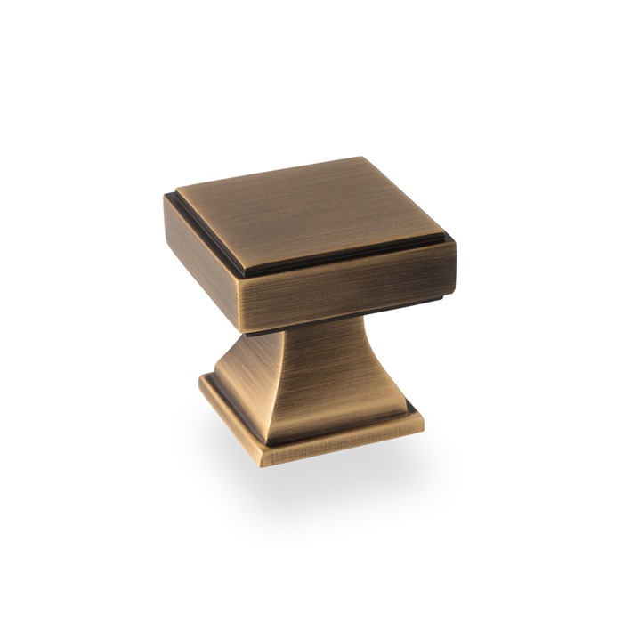 Alexander & Wilks AW806-30-AB Jesper Square Cupboard Knob (LEAD TIME: 2-3 DAYS)