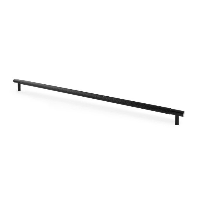 Alexander & Wilks AW810-448-BL Brunel Knurled T Bar Cupboard Handle Black Centres 448mm (LEAD TIME: 2-3 DAYS)