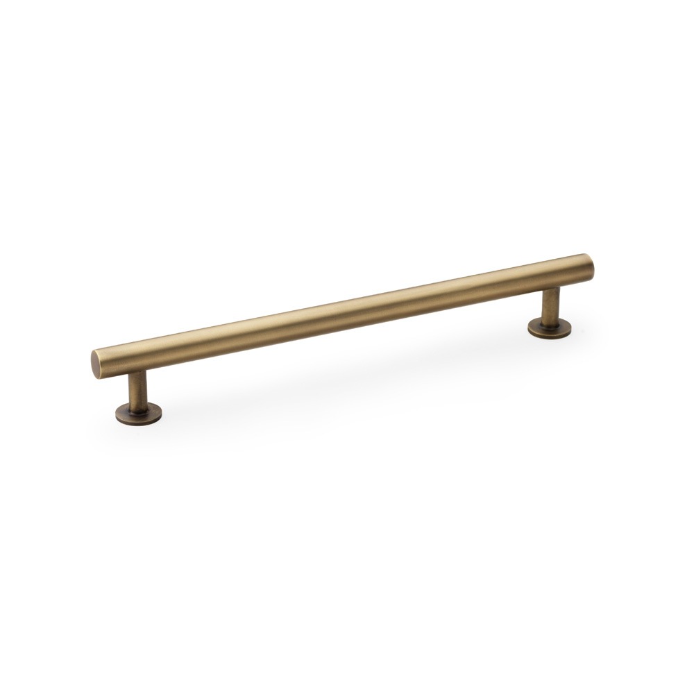 Alexander & Wilks AW814-192-AB Round T Bar Cabinet Pull Handle - Antique Brass 192mm (LEAD TIME: 2-3 DAYS)