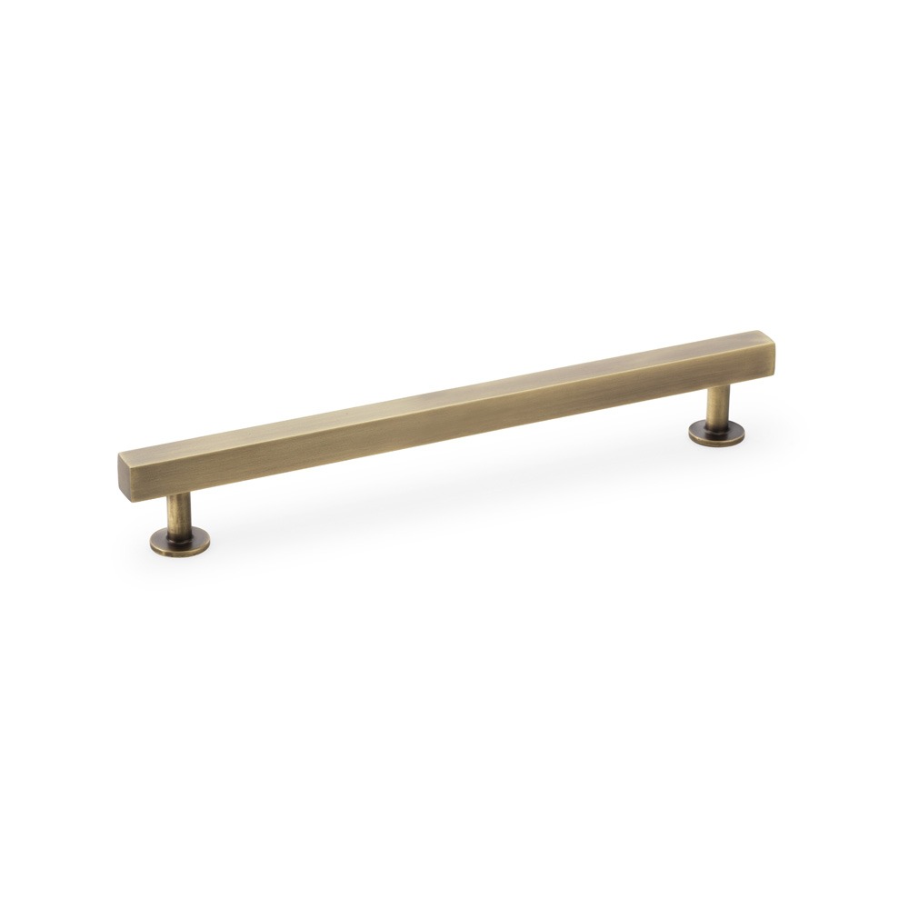 Alexander & Wilks AW815-192-AB Square T Bar Cabinet Pull Handle - Antique Brass 192mm (LEAD TIME: 2-3 DAYS)