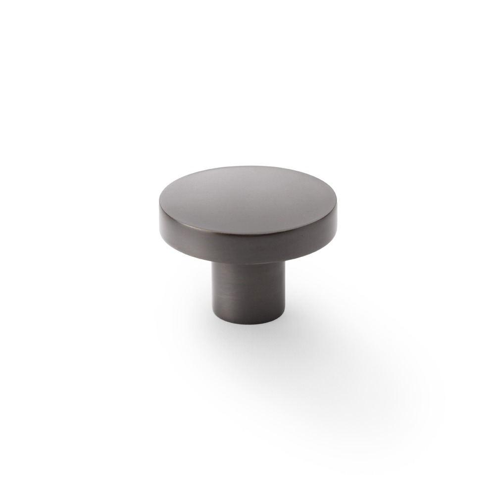 Alexander & Wilks AW821-38-DBZ Hanover Plain Cupboard Knob - Dark Bronze Knob 38mm (LEAD TIME: 2-3 DAYS)