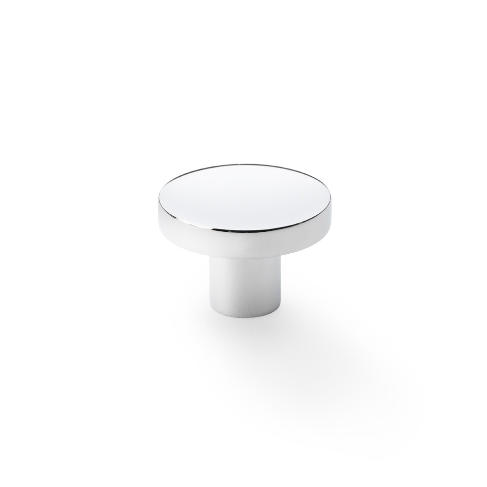 Alexander & Wilks AW821-38-PC Hanover Plain Cupboard Knob - Polished Chrome Knob 38mm (LEAD TIME: 2-3 DAYS)