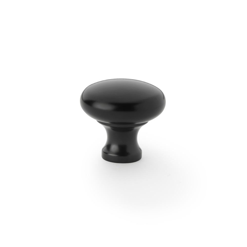 Alexander & Wilks AW836-32-BL Wade Round Cupboard Knob - Black 32mm (LEAD TIME: 2-3 DAYS)