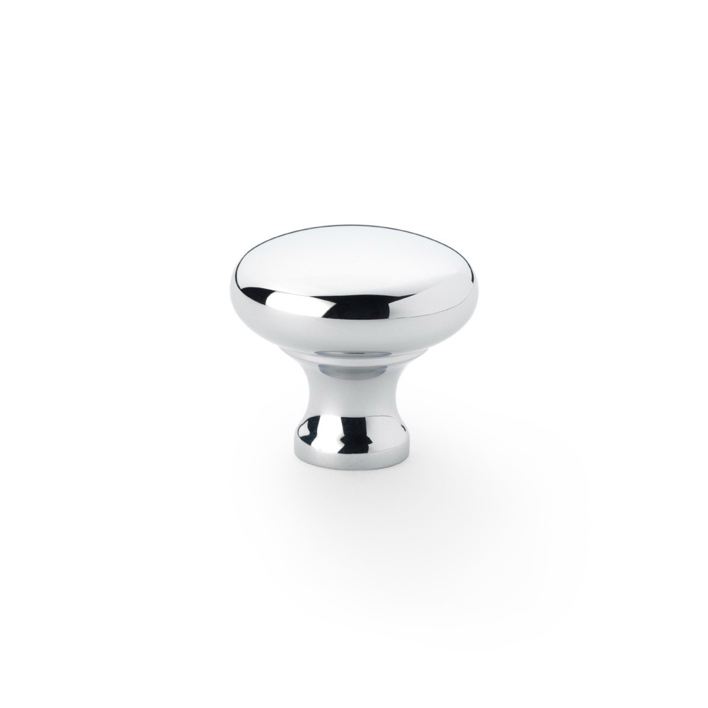 Alexander & Wilks AW836-32-PC Wade Round Cupboard Knob - Polished Chrome 32mm (LEAD TIME: 2-3 DAYS)