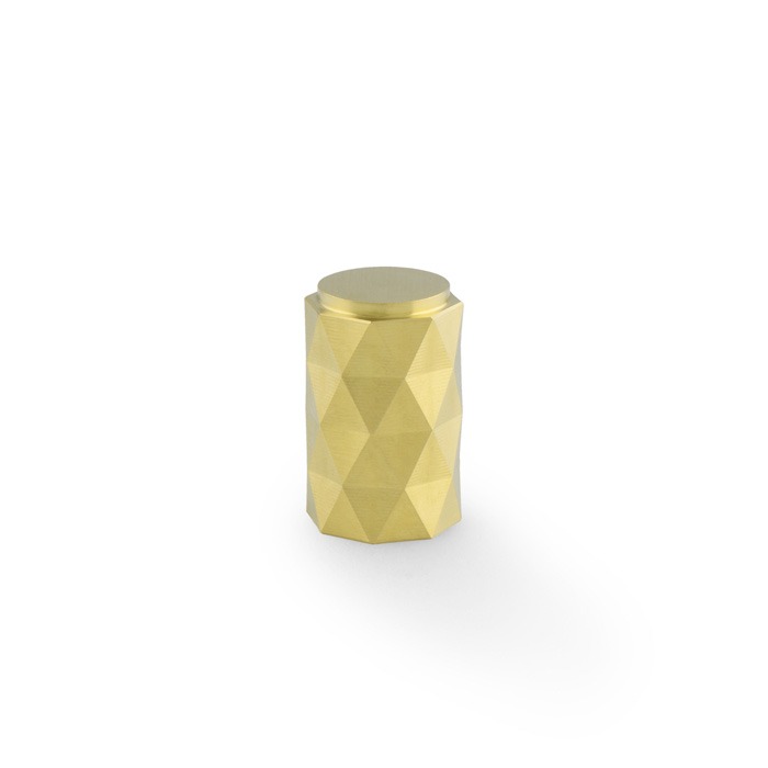 Alexander & Wilks AW847-30-SBPVD Diamond Cut Cylinder Cabinet Knob 30mm (LEAD TIME: 2-3 DAYS)