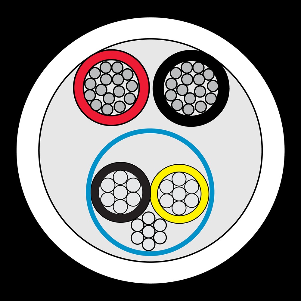 CQR CABS4/WH/100/PD Power & Data Cable | 4 Multi Core | TYPE 2 | Eca | PVC | White | 100m (LEAD TIME: 2-3 DAYS) - Image 2