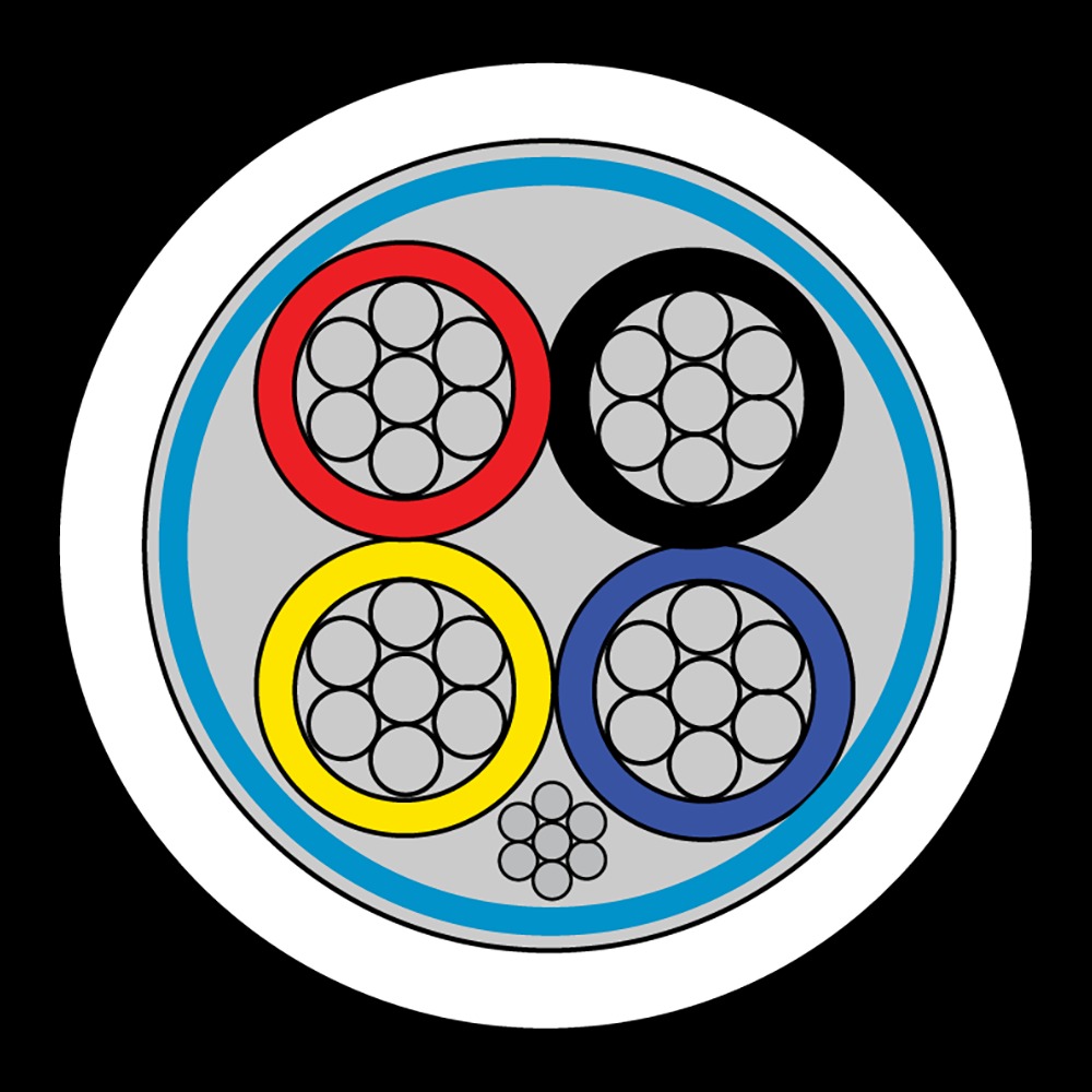 CQR CABS4HF/WH/100 Intruder Alarm Cable | 4 Scr Multi Core | TYPE 1 | Eca | LSZH | White | 100m (LEAD TIME: 2-3 DAYS) - Image 2