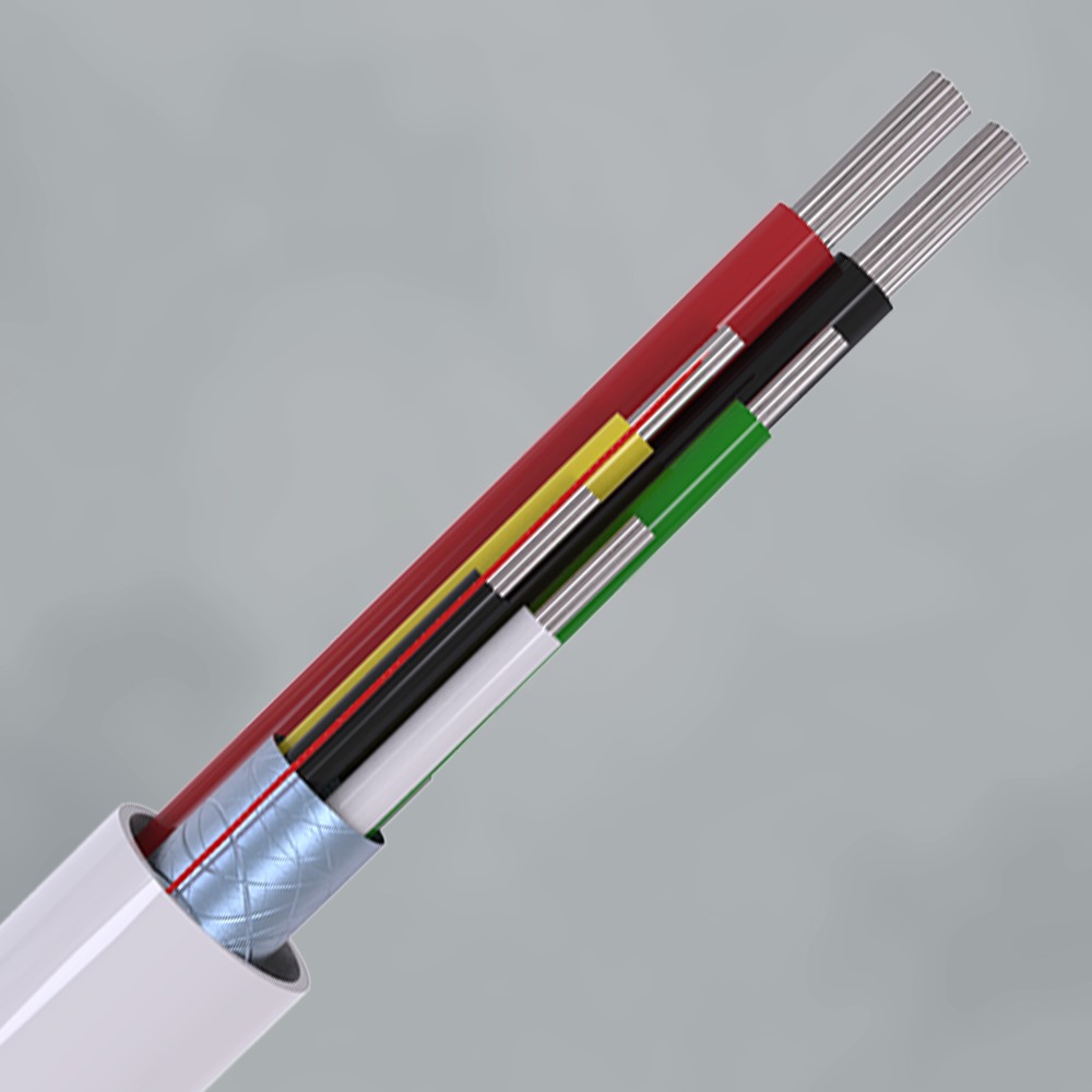 CQR CABS6/WH/100/PD Power & Data Cable | 6 Multi Core | TYPE 2 | Eca | PVC | White | 100m (LEAD TIME: 2-3 DAYS)