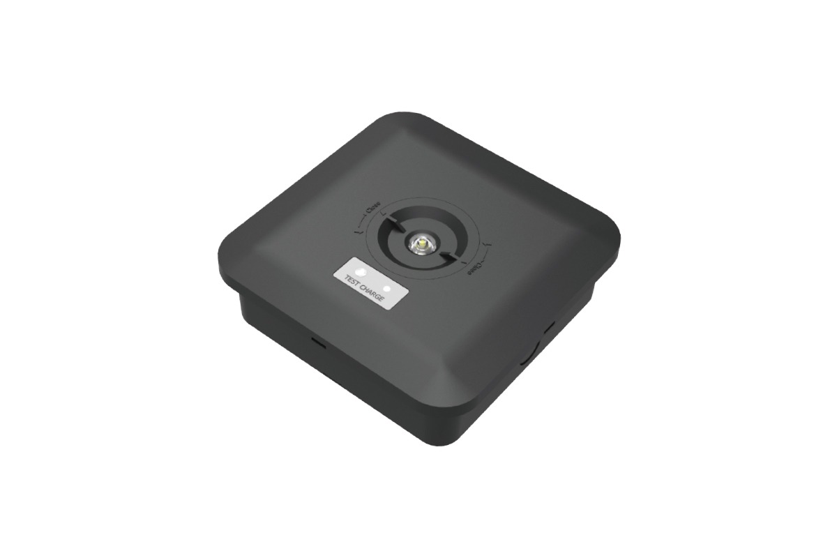 CQR ES/2/NM/BK/865 Escape Surface EM Downlight c/w 2 lens, IP65, Black (LEAD TIME: 2-3 DAYS)