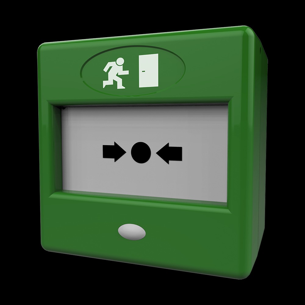 CQR FP3/GR/TP/B FP3 Manual Call Point Resettable Triple Pole With Buzzer - Green (LEAD TIME: 2-3 DAYS)