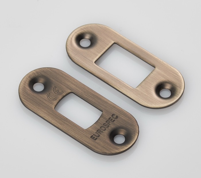 EuroSpec FSF5010AB/R Forend Strike & Fixing Pack to Suit Heavy Duty Tubular Deadbolt Radius (LEAD TIME: 2-3 DAYS)