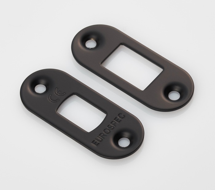 EuroSpec FSF5010MB/R Forend Strike & Fixing Pack to Suit Heavy Duty Tubular Deadbolt Radius (LEAD TIME: 2-3 DAYS)