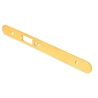 Eurospec FSF5031PVD/R Forend Strike & Fixing Pack To Suit Din Anti Thrust Night Latch - PVD Radius Forend (LEAD TIME: 2-3 DAYS)