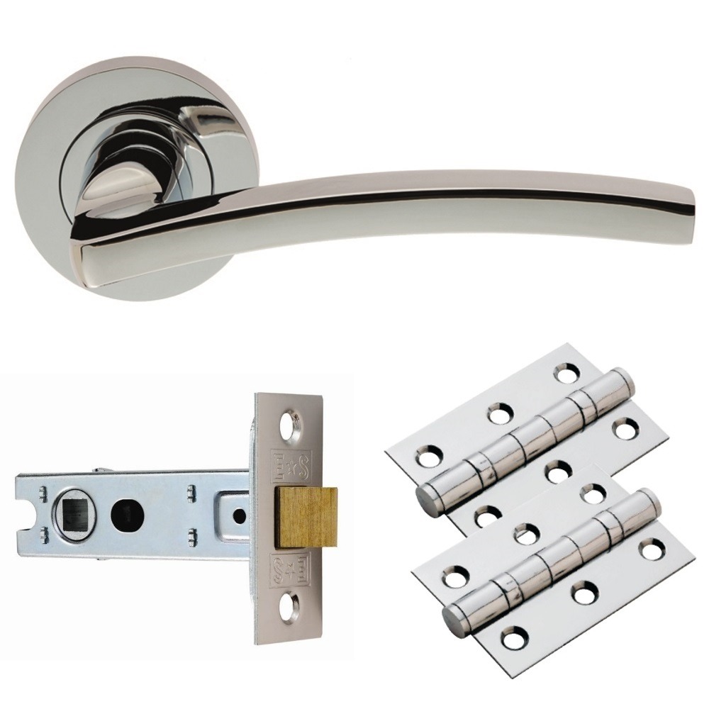 Carlisle Brass GK009CP/INTB Tavira Lever On Rose Latch Pack (LEAD TIME: 2-3 DAYS)